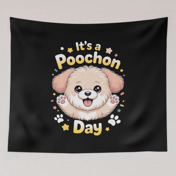 Item preview, It’s a Poochon Day Cute Small Fluffy Dog Pet Owner Mix Breed designed and sold by papertaless.
