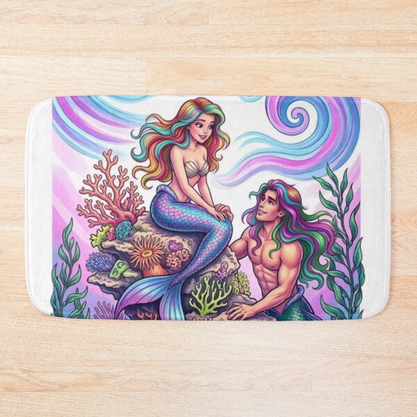 Item preview, Mermaid couple designed and sold by PP&RAINBOW SHOP.