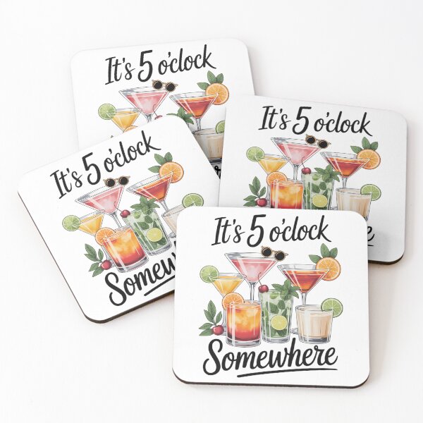 Item preview, Its 5 Oclock Somewhere Drinking Hello Summer Beach designed and sold by papertaless.
