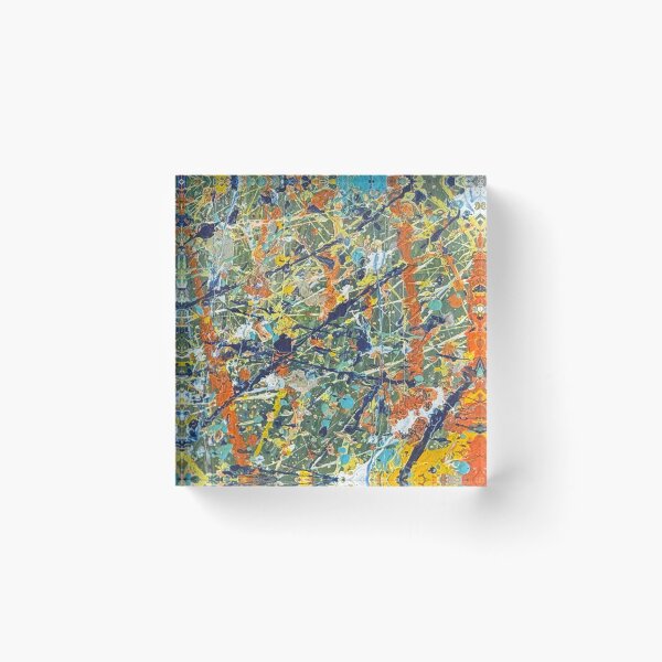 Item preview, Orange and Teal Energy - Modern Splatter Painting |kasp002-3 designed and sold by KitataCat.