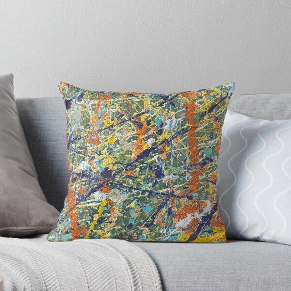 Item preview, Orange and Teal Energy - Modern Splatter Painting |kasp002-3 designed and sold by KitataCat.