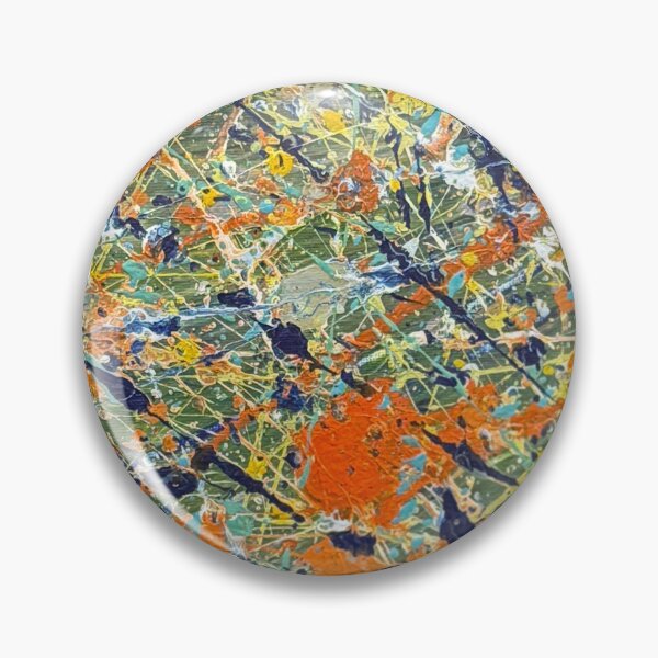Item preview, Orange and Teal Energy - Modern Splatter Painting |kasp002-2 designed and sold by KitataCat.