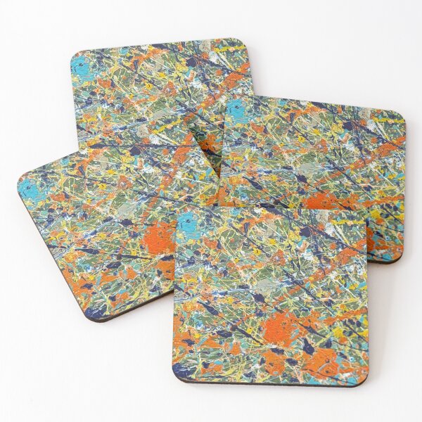 Item preview, Orange and Teal Energy - Modern Splatter Painting |kasp002-2 designed and sold by KitataCat.