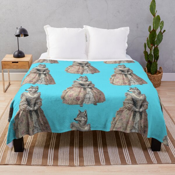 Item preview, Wolf Lady in Rococo Floral Dress Portrait designed and sold by Mauswohn.