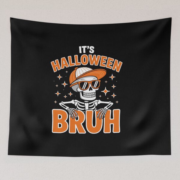 Item preview, Its Halloween Bruh Skeleton Skull Spooky designed and sold by papertaless.