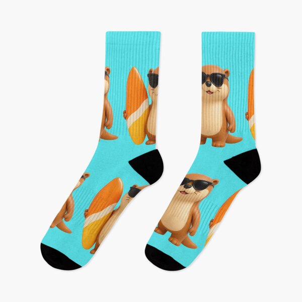 Item preview, Cool otter surfer with sunglasses on the beach designed and sold by Mauswohn.