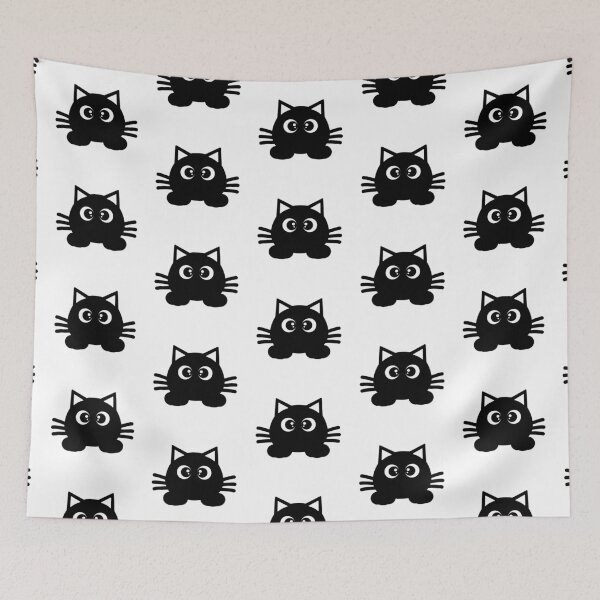 Item preview, The black cat made a pleading face, begging for food. designed and sold by Nengsang.