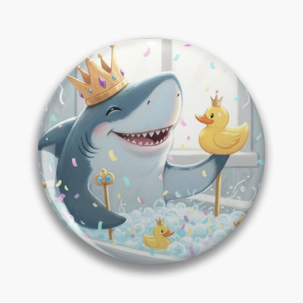 Item preview, A Royal Shark Spa With Yellow Rubber Duckies designed and sold by iamdesigns14.