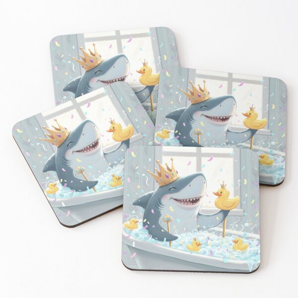 Item preview, A Royal Shark Spa With Yellow Rubber Duckies designed and sold by iamdesigns14.