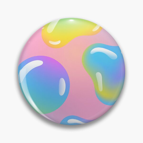 Item preview, Y2K Bubble Geometry Pattern – Inflatable Glossy Holographic Seamless Design designed and sold by Tamas Das.