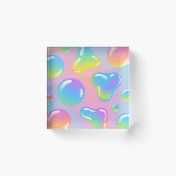 Item preview, Y2K Bubble Geometry Pattern – Inflatable Glossy Holographic Seamless Design designed and sold by Tamas Das.