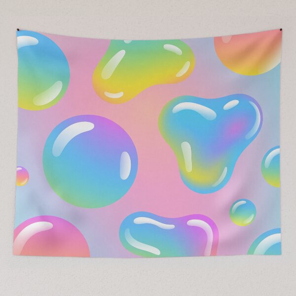 Item preview, Y2K Bubble Geometry Pattern – Inflatable Glossy Holographic Seamless Design designed and sold by Tamas Das.
