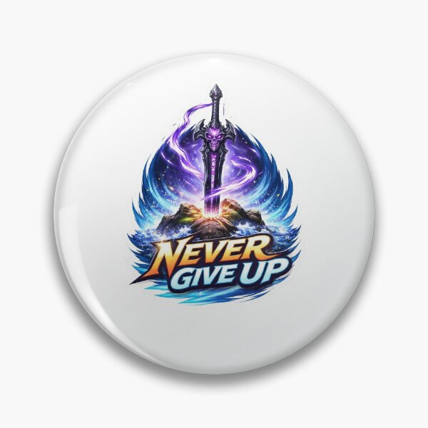 Item preview, Never Give Up Motivational Lightning Sticker designed and sold by SainiArt19.