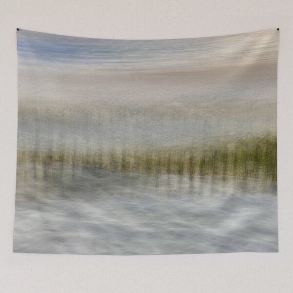 Item preview, ICM soft beach  abstract seascape in a rhythm of green movement.  designed and sold by Jonnekesart.