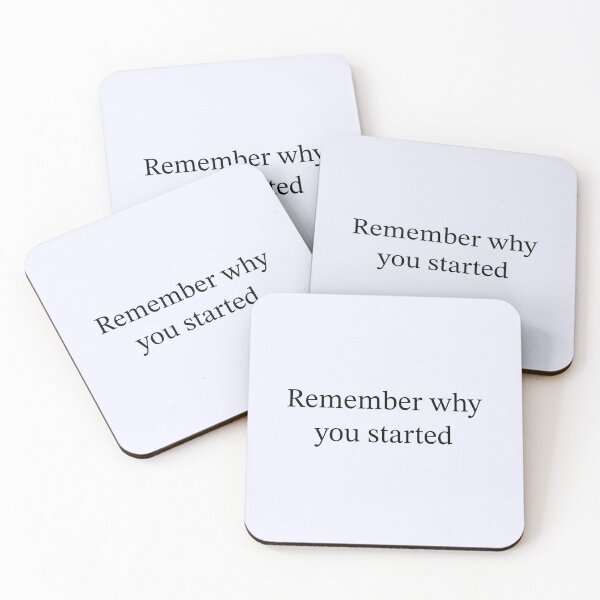 Item preview, “Remember Why You Started” Motivational Quote  designed and sold by AngelrayByMadi.