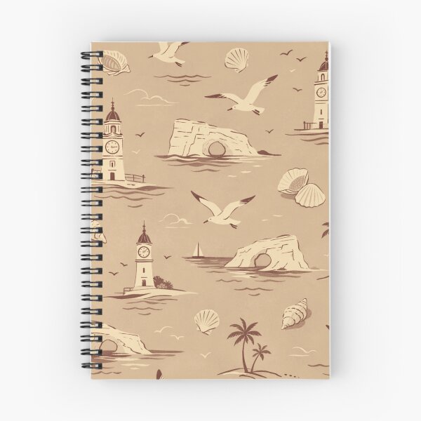 Item preview, Ramsgate Harbour Heritage Toile Coastal Clock Tower Pattern designed and sold by chihuahuashower.