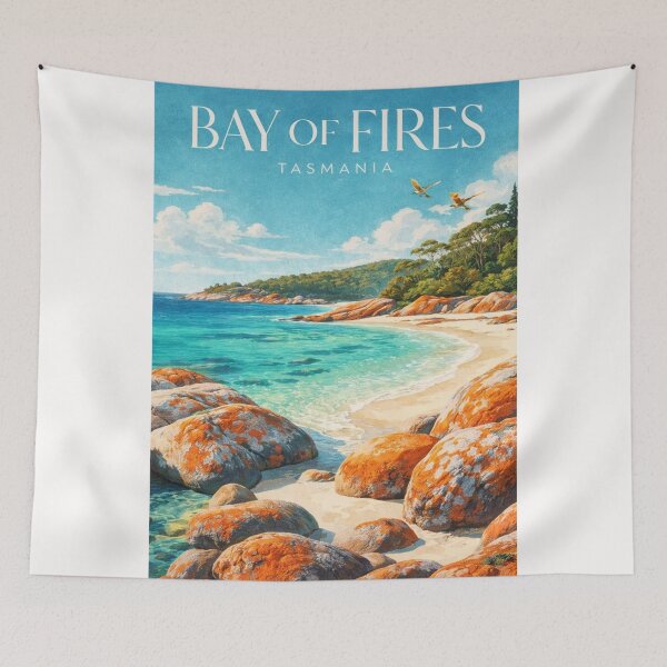 Item preview, Bay of Fires Tasmania East Coast Australia Binalong Bay Coastal Landscape designed and sold by Places On Earth.