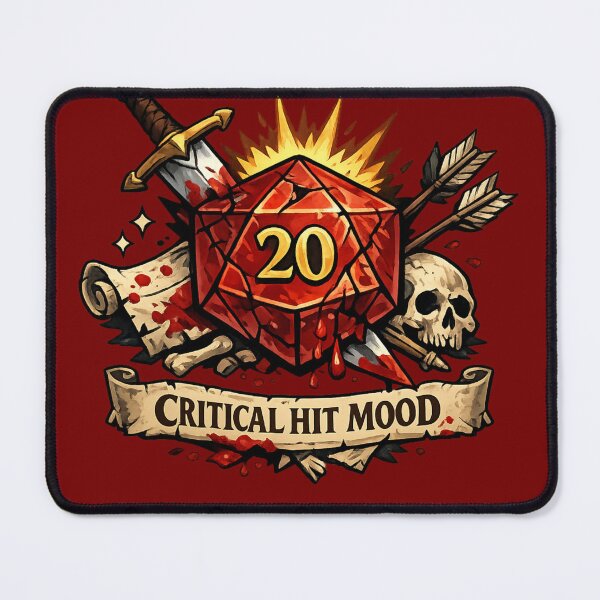Item preview, Critical Hit Mood – D20 Fantasy Gamer Design designed and sold by GaliciaCity.