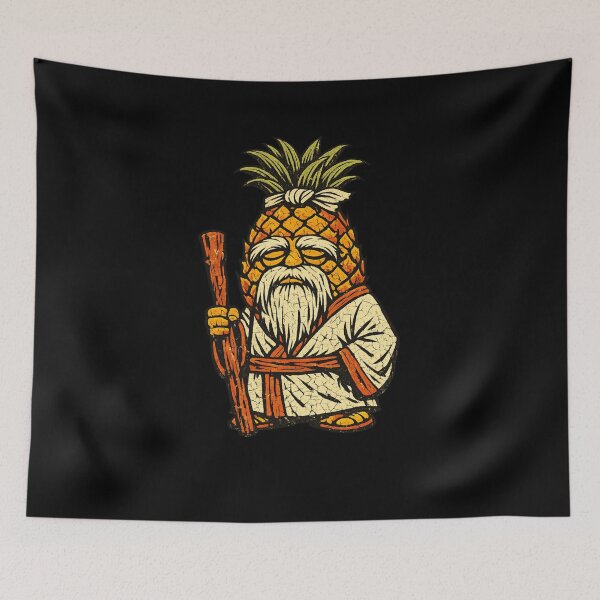 Item preview, Pineapple Sensei — Funny Fruit Wise Master Vintage Japanese Retro designed and sold by Moedex.