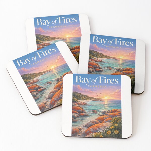 Item preview, Bay of Fires Sunset Tasmania Binalong Bay Tasman Sea East Coast designed and sold by Places On Earth.