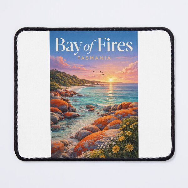 Item preview, Bay of Fires Sunset Tasmania Binalong Bay Tasman Sea East Coast designed and sold by Places On Earth.