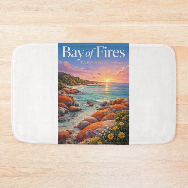 Item preview, Bay of Fires Sunset Tasmania Binalong Bay Tasman Sea East Coast designed and sold by Places On Earth.