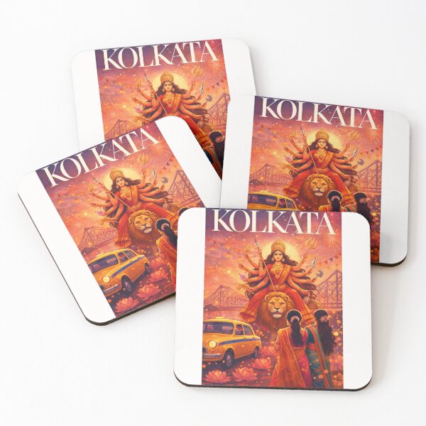 Item preview, Kolkata Howrah Bridge Durga Puja Festival Hooghly River Skyline designed and sold by Places On Earth.
