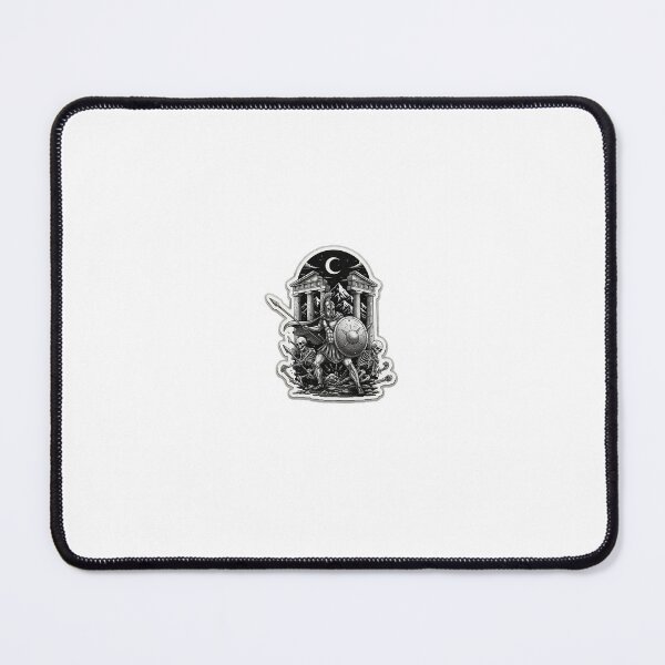 Item preview, Spartan Warrior with Shield and Spear – Dark Greek Mythology Illustration designed and sold by Darkness Hole.
