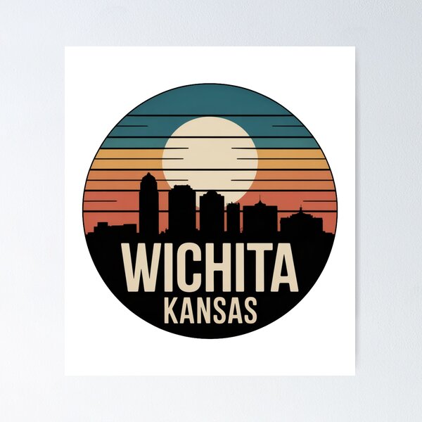 Item preview, Wichita, KS: Sunset Skyline Large Centered Moon designed and sold by CircinusStore.