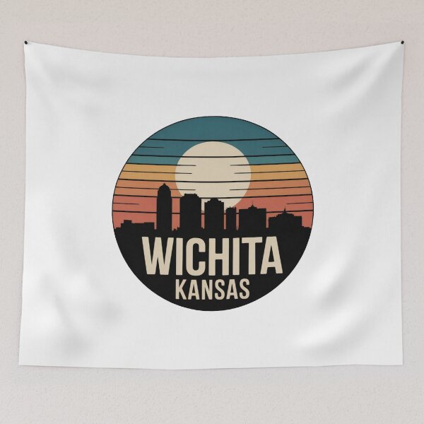 Item preview, Wichita, KS: Sunset Skyline Large Centered Moon designed and sold by CircinusStore.