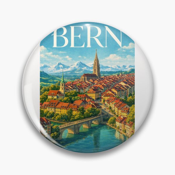 Item preview, Bern Old Town Aare River Zytglogge Swiss Alps Panorama designed and sold by Places On Earth.