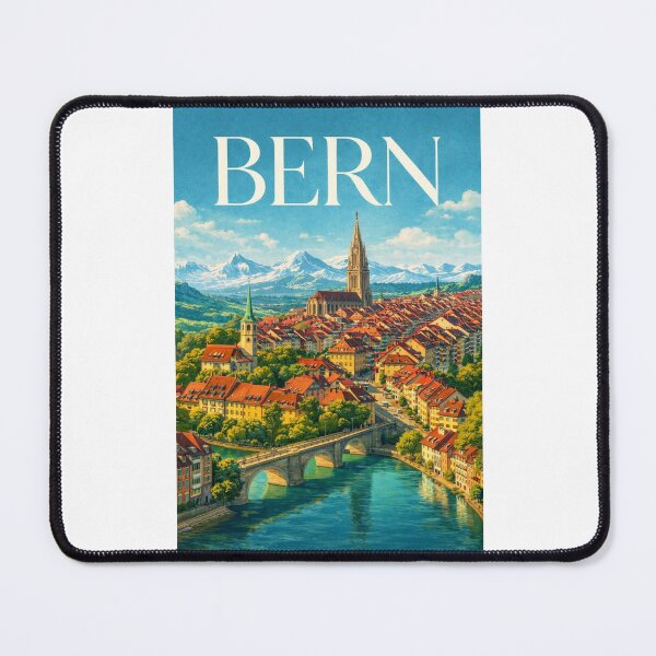 Item preview, Bern Old Town Aare River Zytglogge Swiss Alps Panorama designed and sold by Places On Earth.