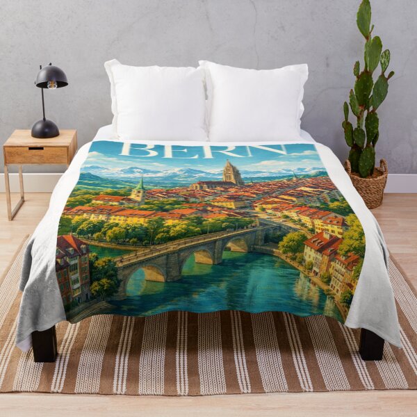 Item preview, Bern Old Town Aare River Zytglogge Swiss Alps Panorama designed and sold by Places On Earth.