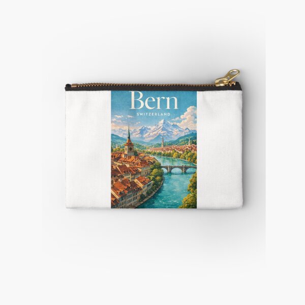 Item preview, Bern Switzerland Aare River Old City Swiss Alps View designed and sold by Places On Earth.