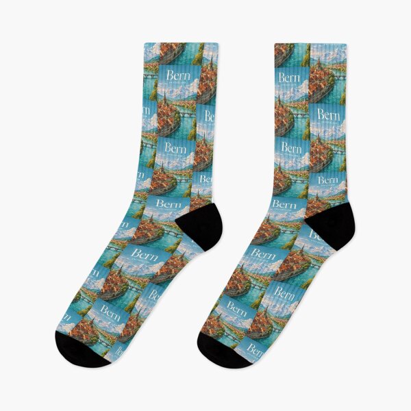Item preview, Bern Switzerland Aare River Old City Swiss Alps View designed and sold by Places On Earth.