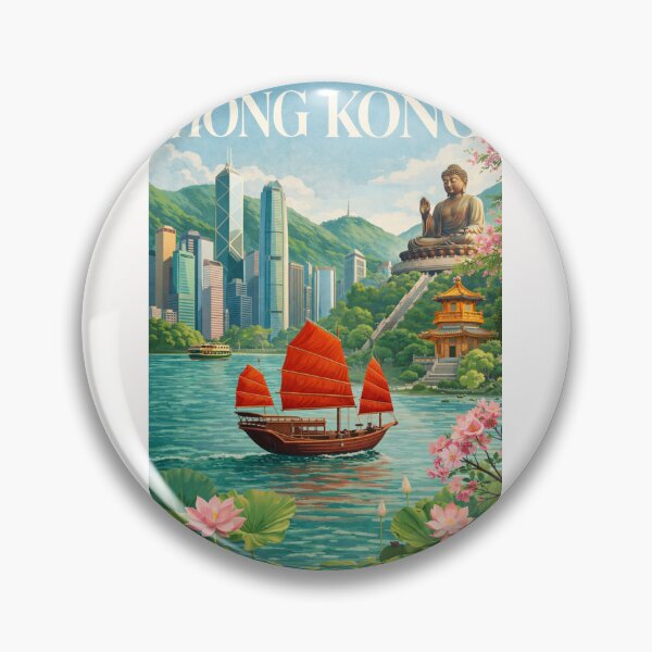 Item preview, Hong Kong Victoria Harbour Skyline Tian Tan Buddha Lantau Island designed and sold by Places On Earth.
