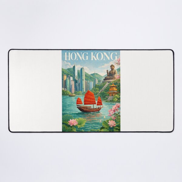 Item preview, Hong Kong Victoria Harbour Skyline Tian Tan Buddha Lantau Island designed and sold by Places On Earth.