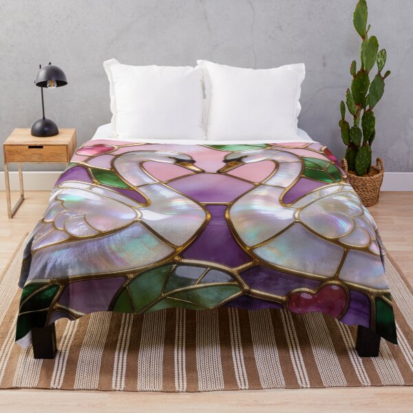 Item preview, Stained Glass Swans designed and sold by CalmnessbyChoice.