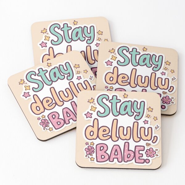 Item preview, stay Delulu  babe quotes meme stickers| Delulu Is The Solulu Sticker | Funny Meme Aesthetic | In My Delulu Era 2026 | Kpop Delusional overthinking manVibes v10 designed and sold by CosmicNook1.