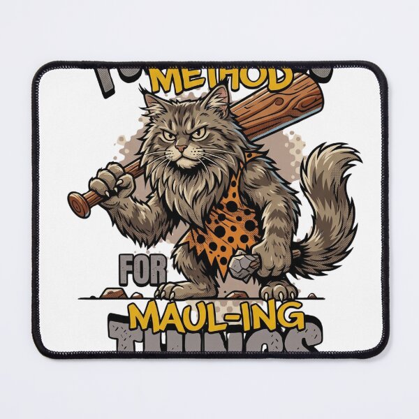 Item preview, Funny Caveman Cat Furr-ocious Maul-ing Things designed and sold by WelLarsDigitals.