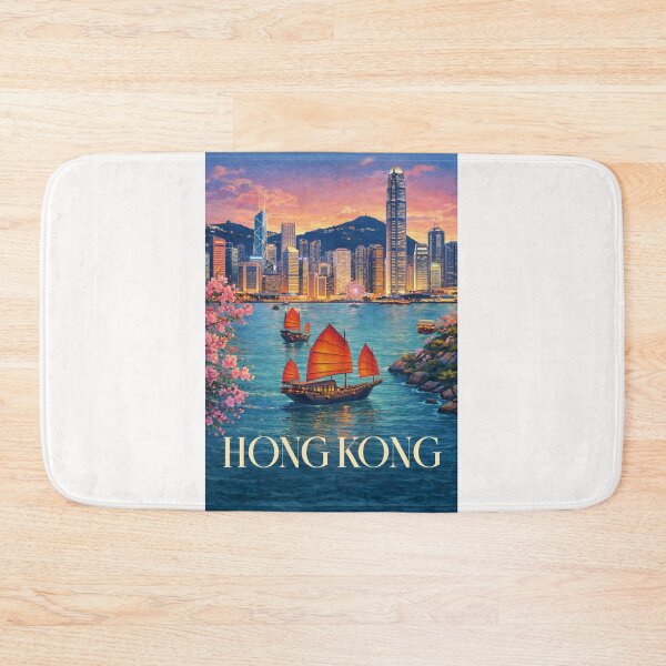 Item preview, Hong Kong Victoria Harbour Night Skyline Kowloon Central District designed and sold by Places On Earth.