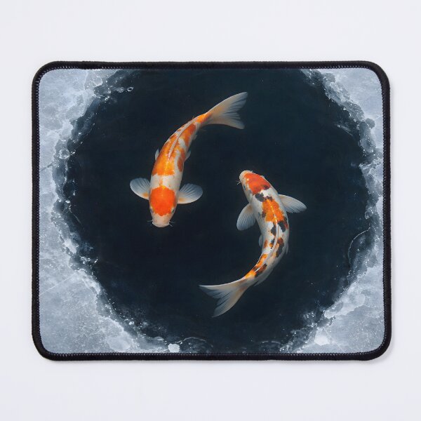 Item preview, Koi Fish Yin Yang on Ice - Surreal Japanese Zen Art designed and sold by frankseebald.
