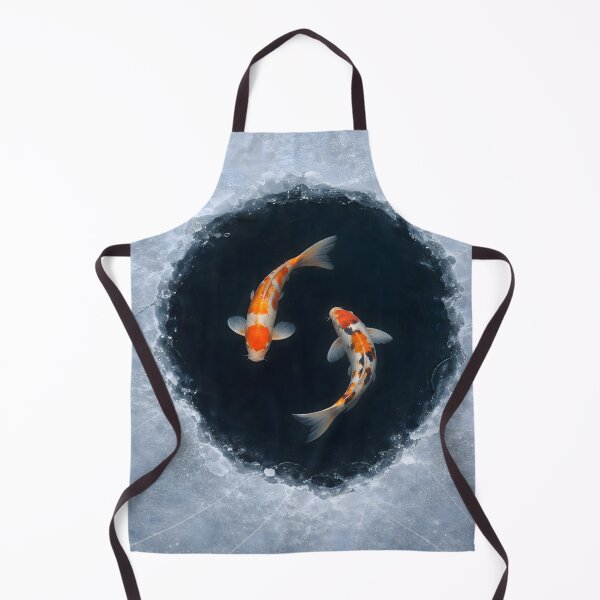 Item preview, Koi Fish Yin Yang on Ice - Surreal Japanese Zen Art designed and sold by frankseebald.