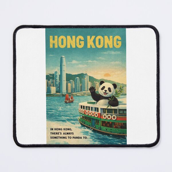 Item preview, Hong Kong Victoria Harbour Panda Star Ferry Skyline Central designed and sold by Places On Earth.
