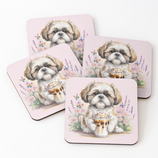 Item preview, Cute Shih Tzu Iced Coffee Frappuccino Floral Butterfly Dog Mom designed and sold by tamdevo1.