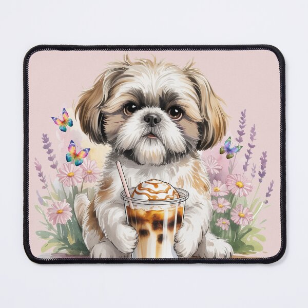 Item preview, Cute Shih Tzu Iced Coffee Frappuccino Floral Butterfly Dog Mom designed and sold by tamdevo1.
