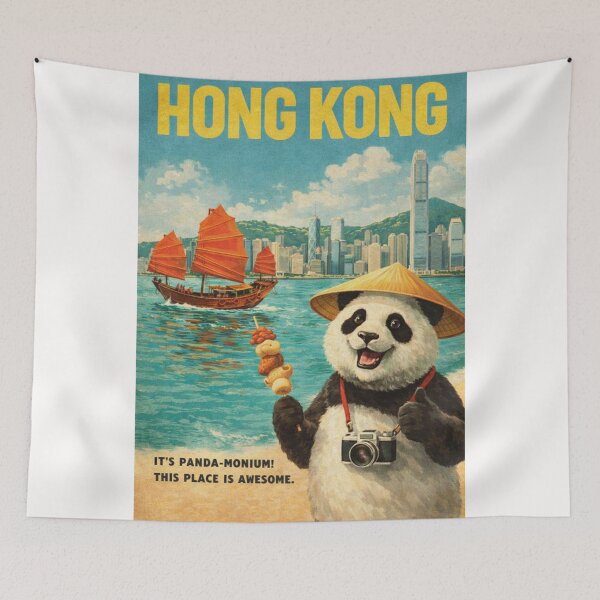 Item preview, Hong Kong Victoria Harbour With Panda Star Ferry Skyline Central designed and sold by Places On Earth.