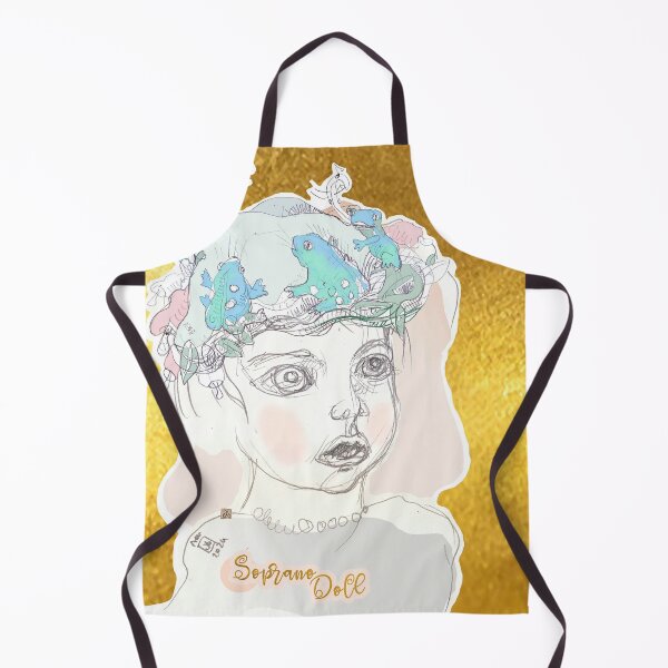 Item preview, Portrait Of A Soprano Singer Doll (Original Drawing by ACCI) With Singing Frogs Hat designed and sold by VanyssaGraphics.