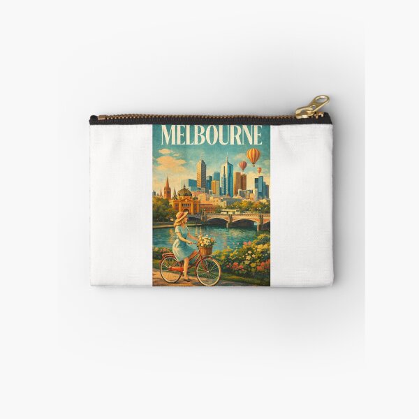Item preview, Melbourne Yarra River Flinders Street Station City Skyline designed and sold by Places On Earth.