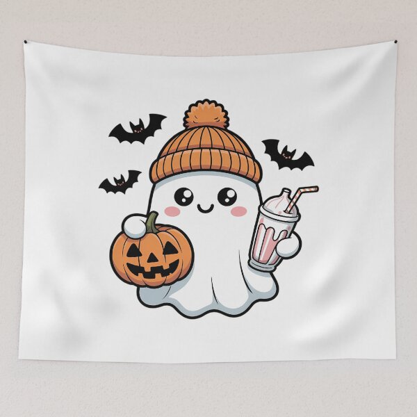 Item preview, Little Ghost Ice Coffee Ghost Halloween designed and sold by papertaless.